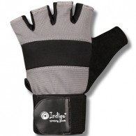 Перчатки для фитнеса INDIGO с широким напульсником и/замша,эластан,неопрен 97867 IR Черно-серый