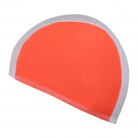 Шапочка для плавания ткань LUCRA SM комбинированная SM-088 Бело-оранжевый